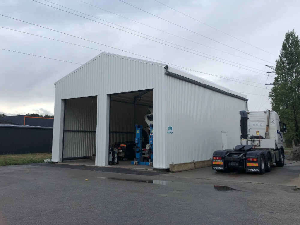 Solution de bâtiment atelier démontable métallique ESPACE STOCKAGE